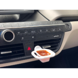 Dipping-on-the-Go Sauce Holder for Car Air Vent – White Sauce Holder