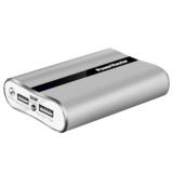 PowerMasterâ„¢ 12,000mAh Portable 3.1A Power Bank with Dual USB Ports  – Silver