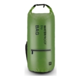 Waterproof Floating Dry Bag with 2 Exterior Zip Pockets – 10L – Dark Green