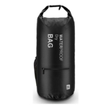 Waterproof Floating Dry Bag with 2 Exterior Zip Pockets – 20L – Black