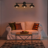 Modern Industrial 3-Light Antique Bronze Wall Fixture