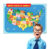 ImageNCraft USA Map Poster for Kids – 13×19