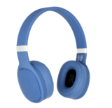 Wireless Over-Ear Headphones with Deep Bass & Microphone – Blue