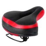 LakeForest Dual-Spring Water-Resistant Bike Seat – Black / Red