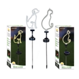 Touch of EcoÂ® Neon Stakeâ„¢ Solar Neon LED Stake Light (2-Pack) – Solar Stake Light- Cat & Dog Combo