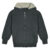 Kids’ Sherpa-Lined Fleece Full-Zip Hooded Sweatshirt Jacket – Charcoal – Large