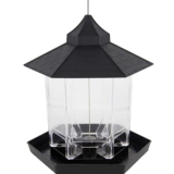 Panorama Bird Feeder Hexagon Shaped with Roof Hanging Feeder – SANDMINE-BirdFeeder-Blk
