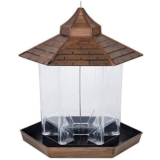 Panorama Bird Feeder Hexagon Shaped with Roof Hanging Feeder – SANDMINE-BirdFeeder-Bronze