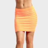 Women’s Casual Striped Pencil Skirt (3-Pack) – Medium – Orange