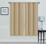 Madonna Blackout Grommet Curtain Panels (Set of 2) – 63″ BEIGE