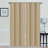 Madonna Blackout Grommet Curtain Panels (Set of 2) – 63″ COFFEE