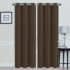 Madonna Blackout Grommet Curtain Panels (Set of 2) – 63″ COFFEE