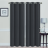 Madonna Blackout Grommet Curtain Panels (Set of 2) – 63″ BLACK