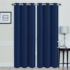 Madonna Blackout Grommet Curtain Panels (Set of 2) – 63″ NAVY