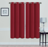 Madonna Blackout Grommet Curtain Panels (Set of 2) – 63 BURGUNDY