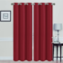 Madonna Blackout Grommet Curtain Panels (Set of 2) – 63 BURGUNDY