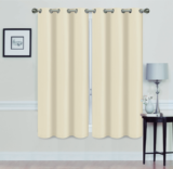 Madonna Blackout Grommet Curtain Panels (Set of 2) – 63″ IVORY