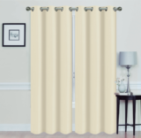 Madonna Blackout Grommet Curtain Panels (Set of 2) – 84″ IVORY
