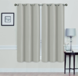 Madonna Blackout Grommet Curtain Panels (Set of 2) – 63″ SILVER