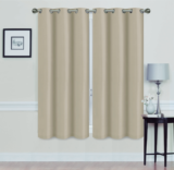 Madonna Blackout Grommet Curtain Panels (Set of 2) – 63″ TAUPE