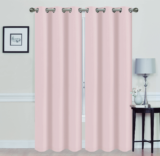 Madonna Blackout Grommet Curtain Panels (Set of 2) – 84″ BLUSH