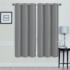 Madonna Blackout Grommet Curtain Panels (Set of 2) – 84″ GRAY