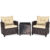 3-Piece Rattan Patio Furniture Set with Large Cushions – Beige