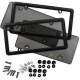 Zone TechÂ® Clear Smoked License Plate Cover and Frame – 2-pk Clear smoked plate cover and frame