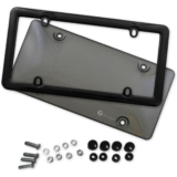 Zone TechÂ® Clear Smoked License Plate Cover and Frame – Clear smoked plate Cover and Frame