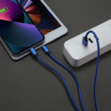 2-in-1 Nylon Braided 6-Foot Charging Lightning Cable (1- or 2-Pack) – Blue (1-Pack)