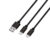 2-in-1 Nylon Braided 6-Foot Charging Lightning Cable (1- or 2-Pack) – Black (2-Pack)