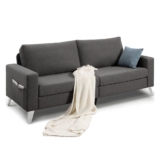 79-Inch Mid-Century Modern Loveseat Couch – Grey