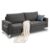 79-Inch Mid-Century Modern Loveseat Couch – Grey
