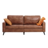 79-Inch Mid-Century Modern Loveseat Couch – Brown