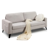 79-Inch Mid-Century Modern Loveseat Couch – Beige