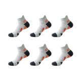 Men’s Running Fitness Performance Sports Compression Quarter Socks (6-Pair) – GREY / S/M