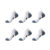 Men’s Running Fitness Performance Sports Compression Quarter Socks (6-Pair) – WHITE / L/XL