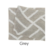 100% Cotton Plush Water Absorbent Bath Mat (2-Pack) – Grey