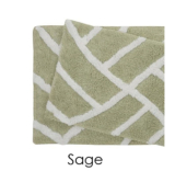 100% Cotton Plush Water Absorbent Bath Mat (2-Pack) – Sage