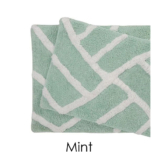 100% Cotton Plush Water Absorbent Bath Mat (2-Pack) – Mint