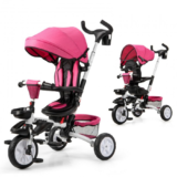 6-in-1 Kids’ Baby Stroller Tricycle – Pink