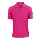 Men’s Classic-Fit Cotton Polo Shirt – Hot Pink – Small