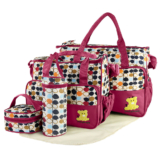 5-Piece Baby Diaper Bag Set – iMounTEK 5PCS Baby Nappy Bag Set Red