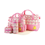 5-Piece Baby Diaper Bag Set – iMounTEK 5PCS Baby Nappy Bag Set Pink