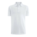 Men’s Classic-Fit Cotton Polo Shirt – White – Small