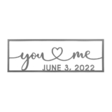 Personalized ‘You – Me’ Metal Sign – you heart me / 18 inch