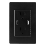 Dual USB Wall Outlet – iMounTEK Dual USB Wall Outlet Black