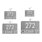 Personalized Modern Address Metal Plaque Signs – 6 x 9