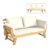 Convertible Wood Outdoor Sofa/Daybed  – White