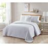 Bibb Home® 4-Piece Solid Reversible Quilt Set – King – White